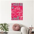 Picture of Cheese and Wine Typography Poster _GroupedProduct_Rectangle_Portrait_Unframed_Print_Only_