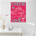 Picture of Cheese and Wine Typography Poster _GroupedProduct_Rectangle_Portrait_Unframed_Print_Only_