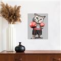 Picture of Boxing cat _GroupedProduct_Rectangle_Portrait_Unframed_Print_Only_