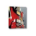 Picture of Retro Red guitar Poster _GroupedProduct_Rectangle_Portrait_Canvas_