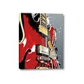 Picture of Retro Red guitar Poster _GroupedProduct_Rectangle_Portrait_Canvas_