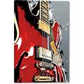 Picture of Retro Red guitar Poster _GroupedProduct_Rectangle_Portrait_Canvas_