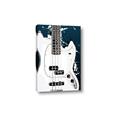 Picture of Retro White guitar Poster _GroupedProduct_Rectangle_Portrait_Canvas_