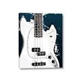 Picture of Retro White guitar Poster _GroupedProduct_Rectangle_Portrait_Canvas_