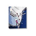 Picture of Retro Blue guitar Poster _GroupedProduct_Rectangle_Portrait_Canvas_