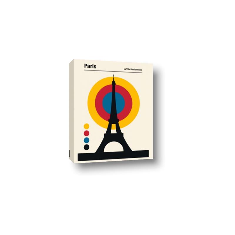Picture of Retro Eiffel Tower Poster _GroupedProduct_Rectangle_Portrait_Canvas_