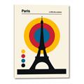 Picture of Retro Eiffel Tower Poster _GroupedProduct_Rectangle_Portrait_Canvas_
