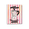 Picture of Mocca Coffee on Stripes - Hug in a Cup _GroupedProduct_Rectangle_Portrait_Canvas_