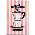 Picture of Mocca Coffee on Stripes - Hug in a Cup _GroupedProduct_Rectangle_Portrait_Canvas_