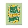 Picture of Easy Peasy Lemon Squeezy Typography Poster _GroupedProduct_Rectangle_Portrait_Canvas_
