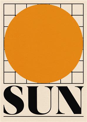 Picture of Sun Typography Poster