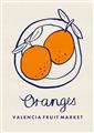 Picture of Food Art - Oranges Valencia Fruit Market _GroupedProduct_Rectangle_Portrait_Unframed_Print_Only_