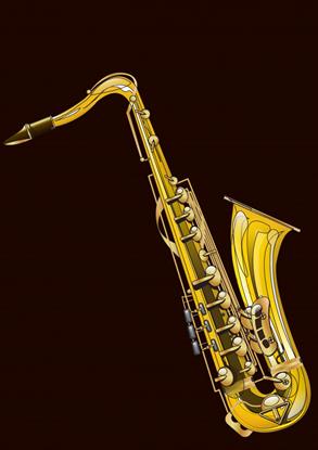 Picture of Golden Saxophone Poster