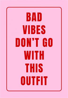 Picture of Bad Vibes Typography Poster