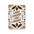 Picture of Work Smarter Not Harder Typography Poster _GroupedProduct_Rectangle_Portrait_Canvas_