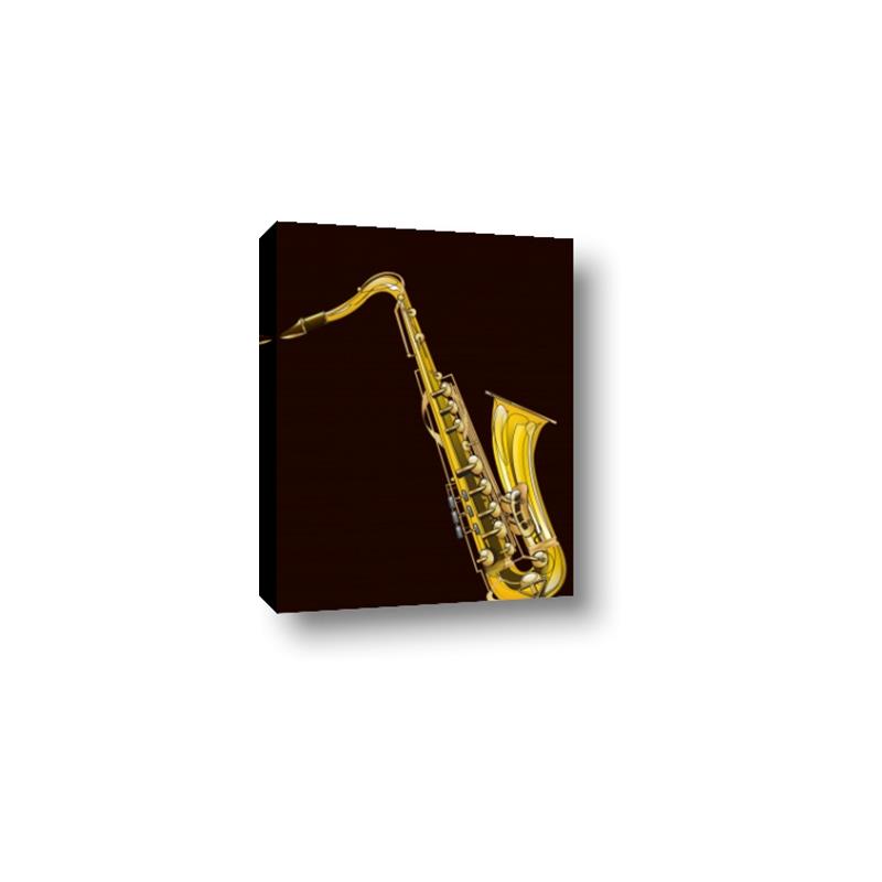Picture of Golden Saxophone Poster _GroupedProduct_Rectangle_Portrait_Canvas_