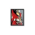 Picture of Retro Red guitar Poster _GroupedProduct_Rectangle_Portrait_Canvas_Framed_
