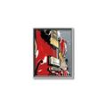 Picture of Retro Red guitar Poster _GroupedProduct_Rectangle_Portrait_Canvas_Framed_