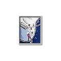 Picture of Retro Blue guitar Poster _GroupedProduct_Rectangle_Portrait_Canvas_Framed_