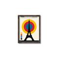 Picture of Retro Eiffel Tower Poster _GroupedProduct_Rectangle_Portrait_Canvas_Framed_