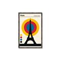 Picture of Retro Eiffel Tower Poster _GroupedProduct_Rectangle_Portrait_Canvas_Framed_