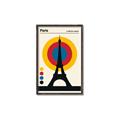 Picture of Retro Eiffel Tower Poster _GroupedProduct_Rectangle_Portrait_Canvas_Framed_