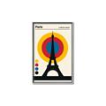 Picture of Retro Eiffel Tower Poster _GroupedProduct_Rectangle_Portrait_Canvas_Framed_