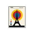 Picture of Retro Eiffel Tower Poster _GroupedProduct_Rectangle_Portrait_Canvas_Framed_