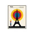 Picture of Retro Eiffel Tower Poster _GroupedProduct_Rectangle_Portrait_Canvas_Framed_