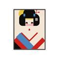 Picture of Geisha Retro Poster _GroupedProduct_Rectangle_Portrait_Canvas_Framed_