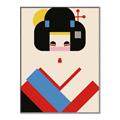 Picture of Geisha Retro Poster _GroupedProduct_Rectangle_Portrait_Canvas_Framed_