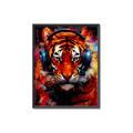 Picture of Tiger With Headphones animal _GroupedProduct_Rectangle_Portrait_Canvas_Framed_