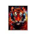 Picture of Tiger With Headphones animal _GroupedProduct_Rectangle_Portrait_Canvas_Framed_