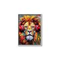 Picture of Lion With Headphones animal _GroupedProduct_Rectangle_Portrait_Canvas_Framed_