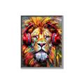 Picture of Lion With Headphones animal _GroupedProduct_Rectangle_Portrait_Canvas_Framed_
