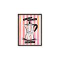 Picture of Mocca Coffee on Stripes - Hug in a Cup _GroupedProduct_Rectangle_Portrait_Canvas_Framed_