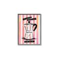 Picture of Mocca Coffee on Stripes - Hug in a Cup _GroupedProduct_Rectangle_Portrait_Canvas_Framed_