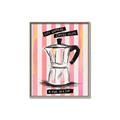 Picture of Mocca Coffee on Stripes - Hug in a Cup _GroupedProduct_Rectangle_Portrait_Canvas_Framed_