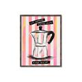 Picture of Mocca Coffee on Stripes - Hug in a Cup _GroupedProduct_Rectangle_Portrait_Canvas_Framed_