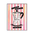 Picture of Mocca Coffee on Stripes - Hug in a Cup _GroupedProduct_Rectangle_Portrait_Canvas_Framed_
