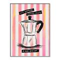 Picture of Mocca Coffee on Stripes - Hug in a Cup _GroupedProduct_Rectangle_Portrait_Canvas_Framed_