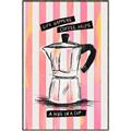 Picture of Mocca Coffee on Stripes - Hug in a Cup _GroupedProduct_Rectangle_Portrait_Canvas_Framed_