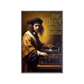 Picture of Old Vinyl Sounds Better Typography Poster _GroupedProduct_Rectangle_Portrait_Canvas_Framed_