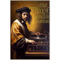 Picture of Old Vinyl Sounds Better Typography Poster _GroupedProduct_Rectangle_Portrait_Canvas_Framed_