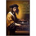 Picture of Old Vinyl Sounds Better Typography Poster _GroupedProduct_Rectangle_Portrait_Canvas_Framed_
