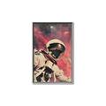 Picture of Astronaut in  Space _GroupedProduct_Rectangle_Portrait_Canvas_Framed_