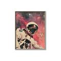 Picture of Astronaut in  Space _GroupedProduct_Rectangle_Portrait_Canvas_Framed_