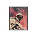 Picture of Astronaut in  Space _GroupedProduct_Rectangle_Portrait_Canvas_Framed_
