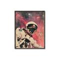 Picture of Astronaut in  Space _GroupedProduct_Rectangle_Portrait_Canvas_Framed_