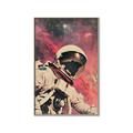 Picture of Astronaut in  Space _GroupedProduct_Rectangle_Portrait_Canvas_Framed_
